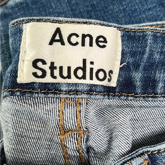 Acne studios distressed cropped jeans size 27 - Picture 3 of 6
